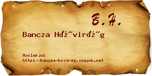 Bancza Hóvirág névjegykártya